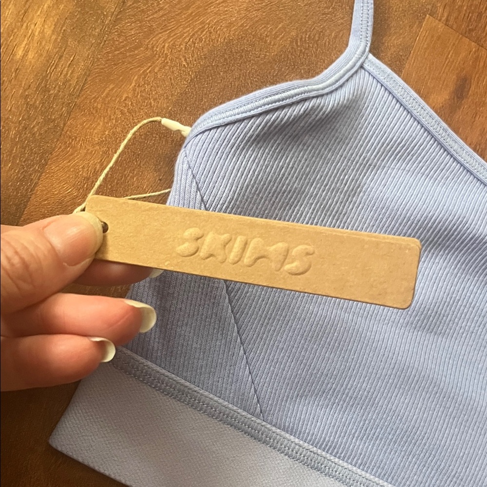 New SKIMS Blue Violet Ribbed Bralette - Picture 2 of 15